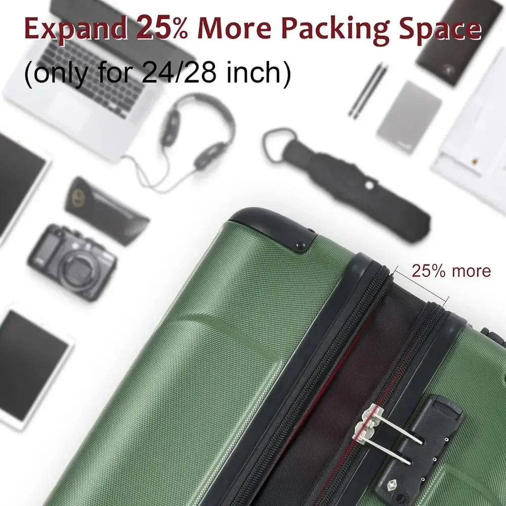 6-Piece Expandable Hardshell L - Expandable Hard Shell Luggage Set review and price