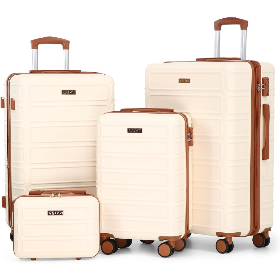 4 Pcs Luggage Set Expandable A - Expandable Hard Shell Luggage Set review and price