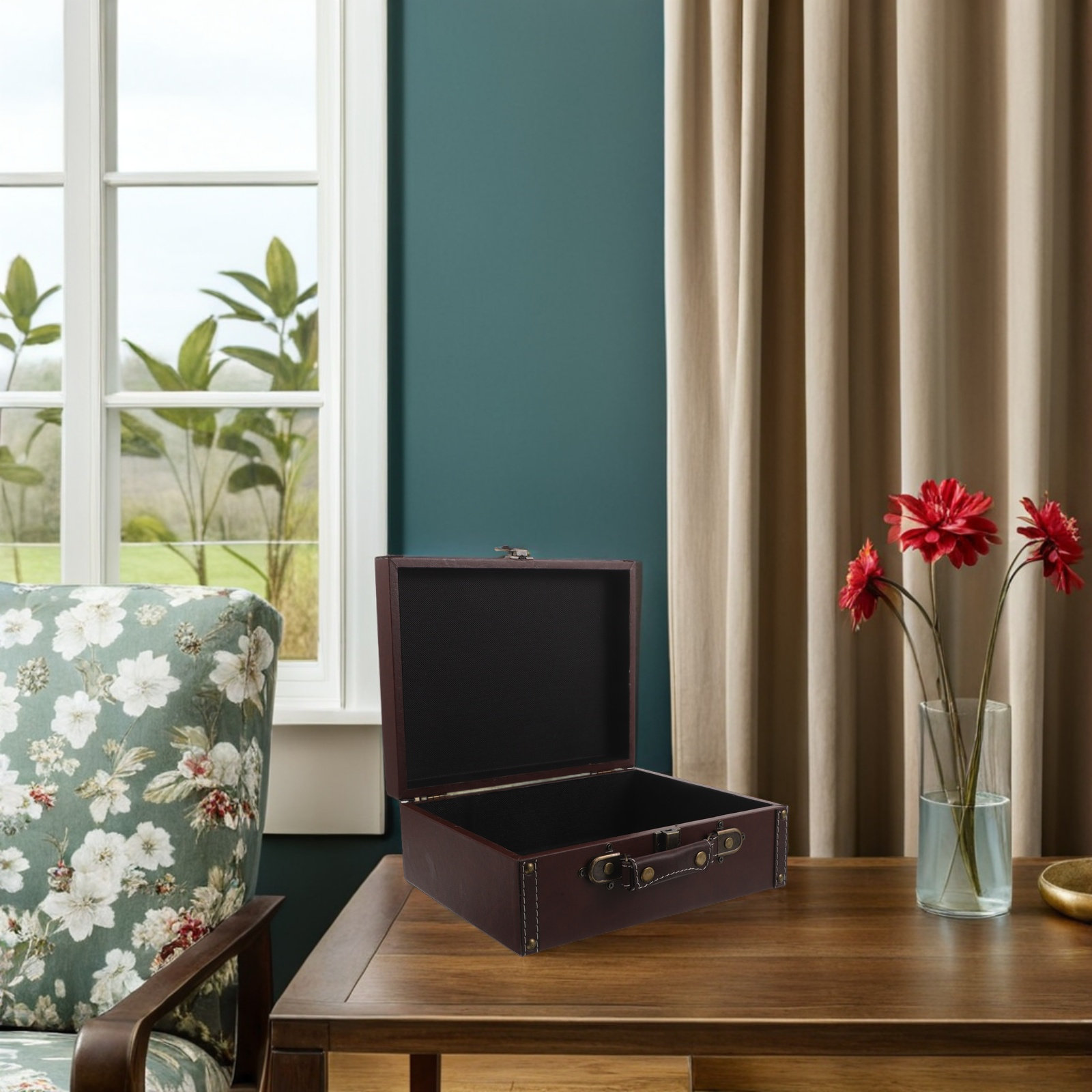 Wood Retro Storage Box Vintage - Retro Vintage Trunk Suitcase review and price