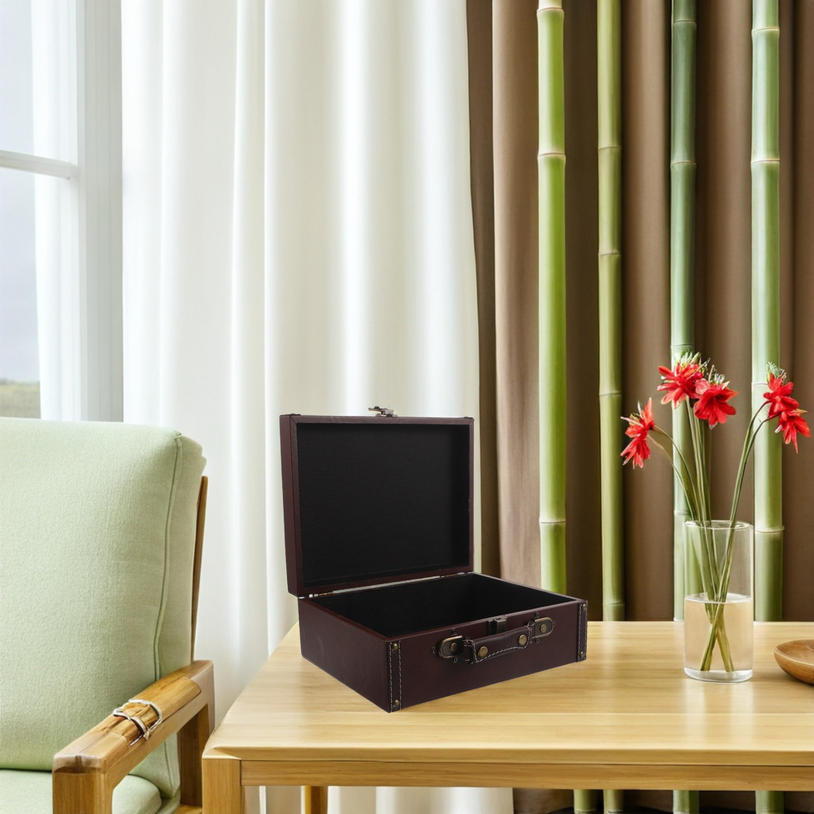 Wood Retro Storage Box Vintage - Retro Vintage Trunk Suitcase review and price