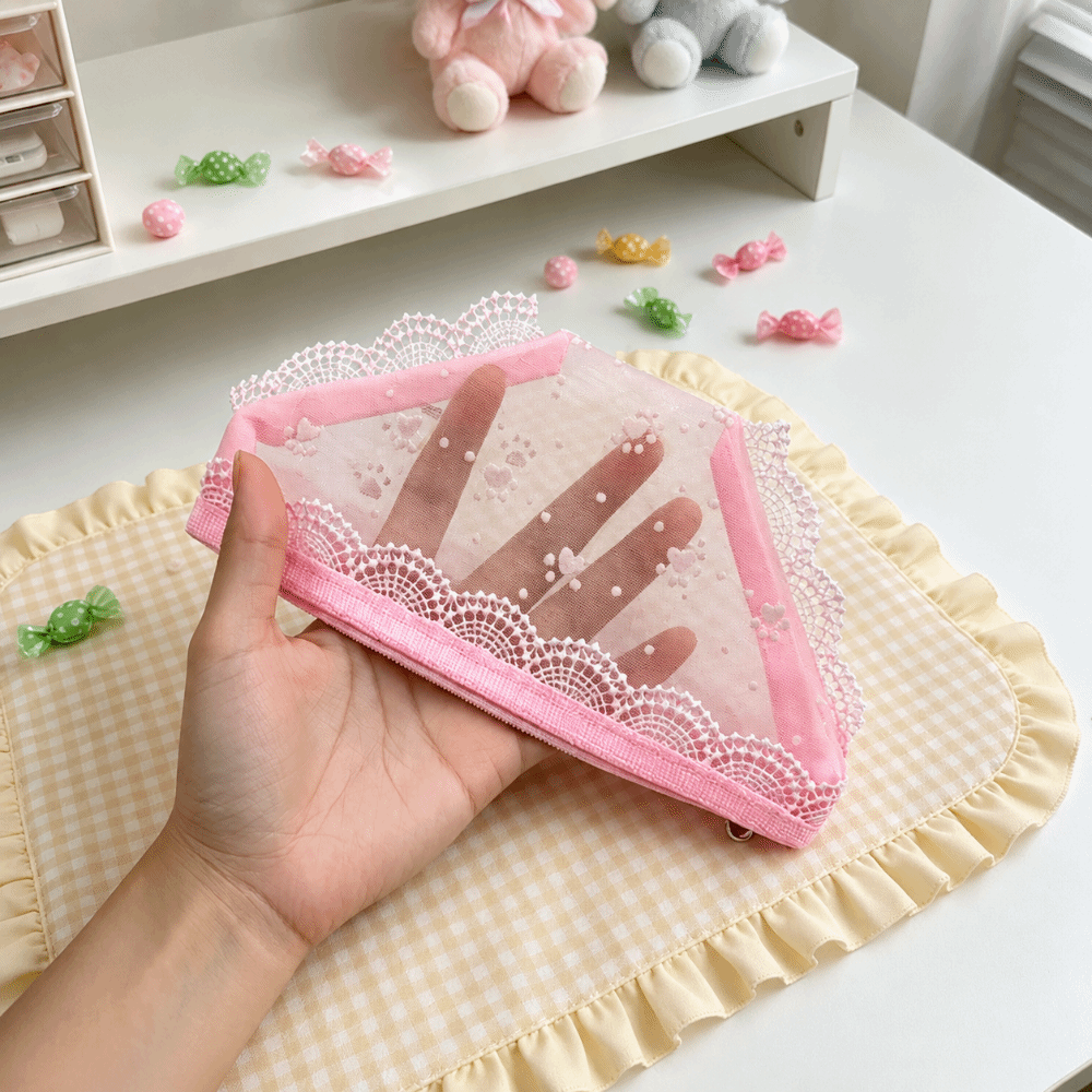 Cute Lace Mesh Storage Pouch B - Cosmetic Bags review and price