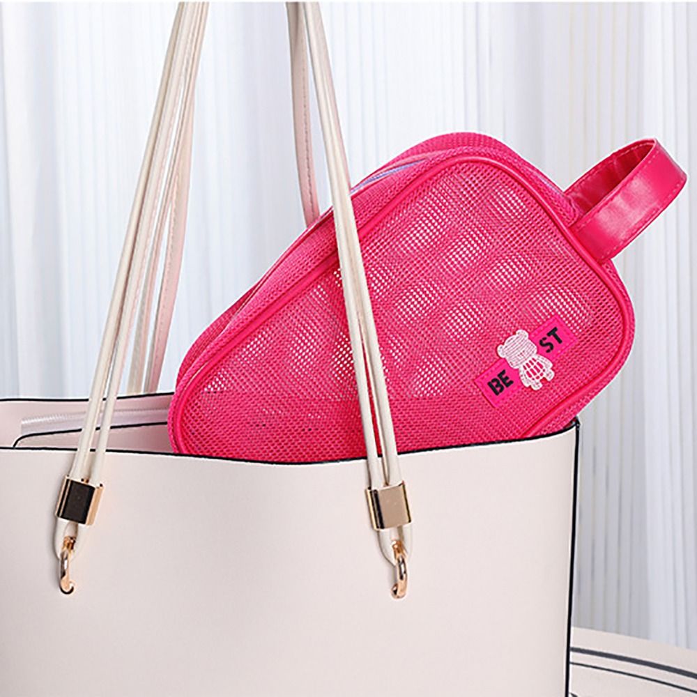 Durable Mesh Makeup Bag With H - Cosmetic Bags review and price