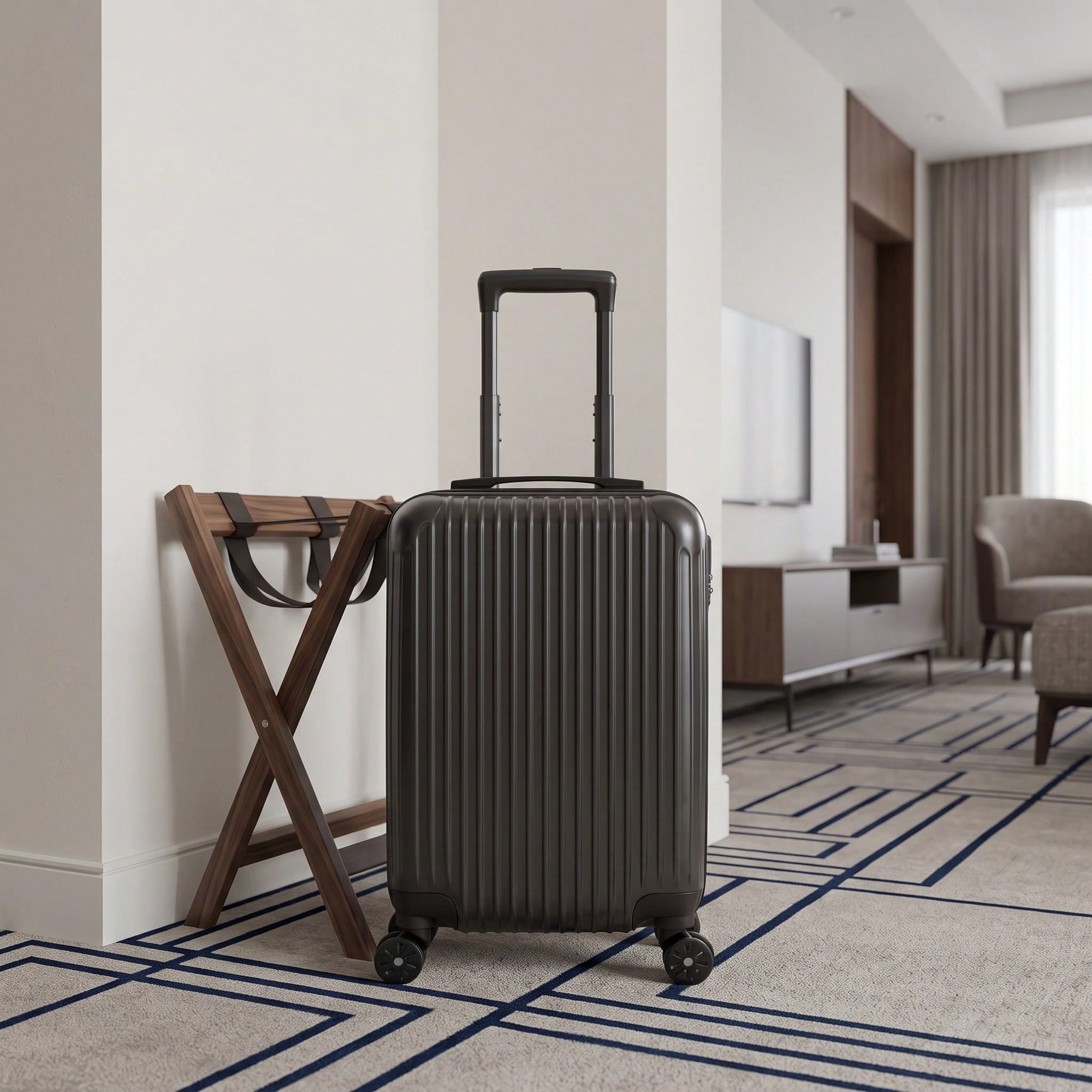 20 Inch ABS Hardside Carry On  - Cabin Size Lightweight Travel Trolley review and price