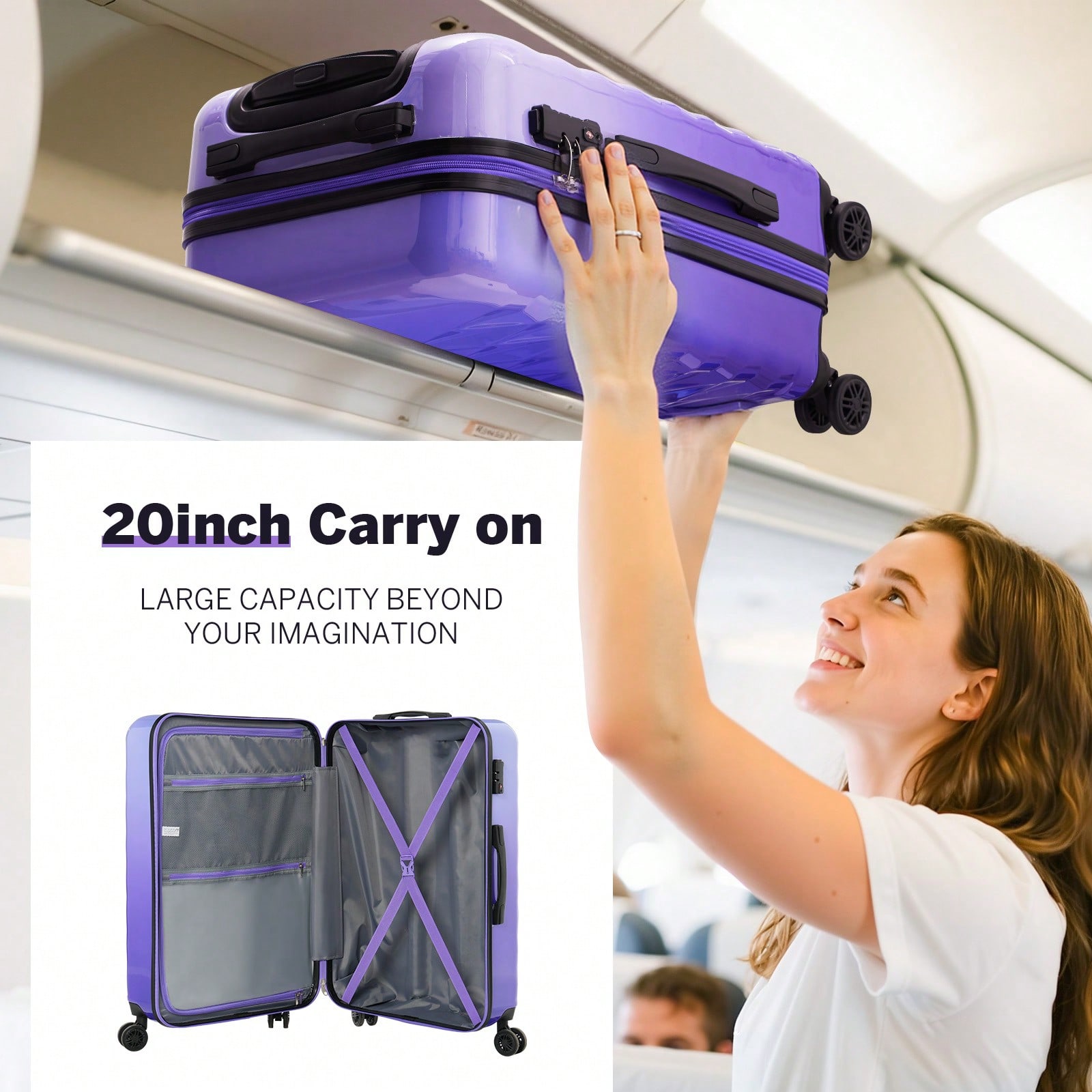 20/28 Inch Hardshell Luggage S - Spinner Wheel Rolling Suitcase 20 Inch review and price