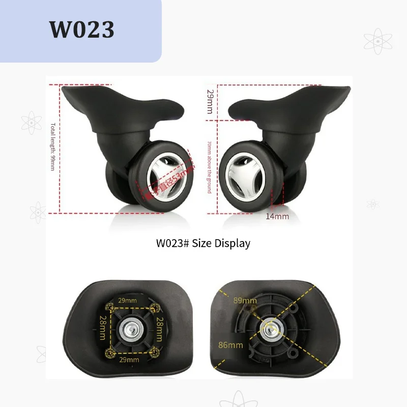 For W023 Luggage Wheel Repair  - Silent Replacement Luggage Wheels review and price