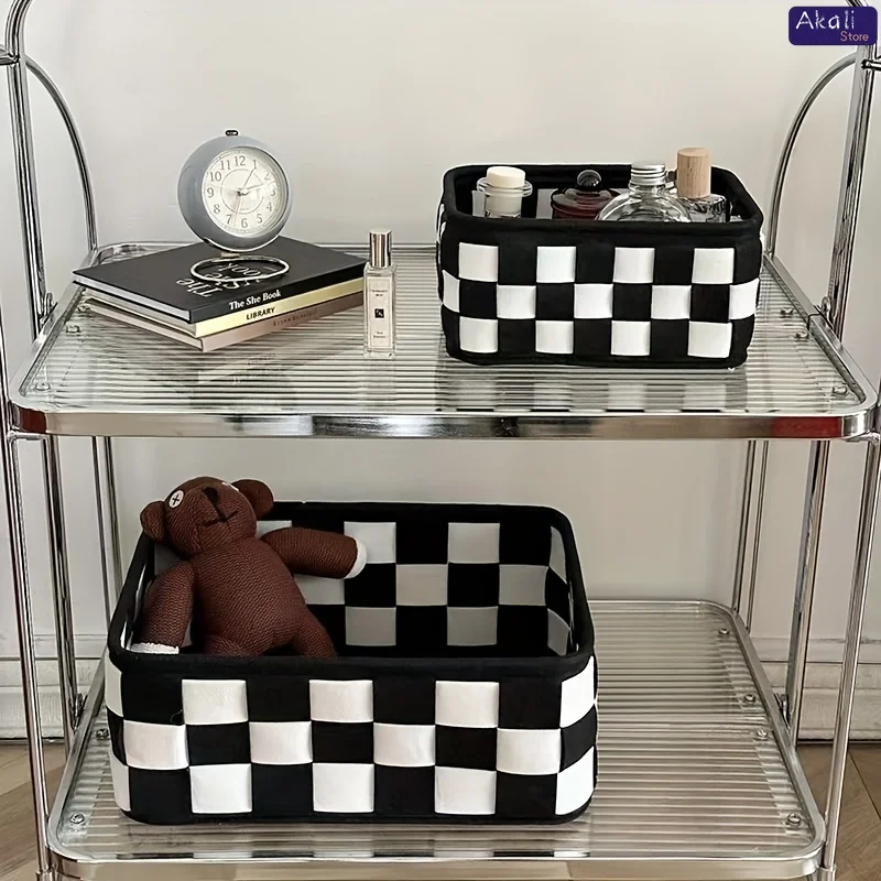 2026Black and White Checkered  - Cosmetic Bags review and price