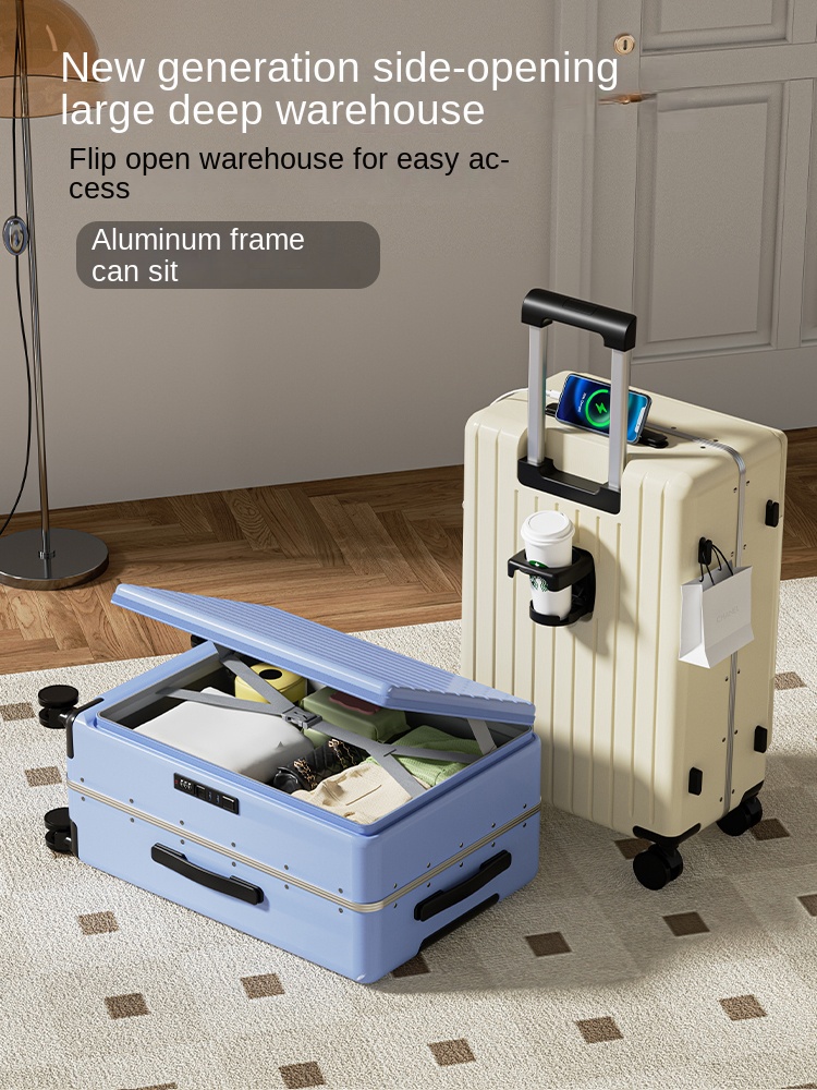 Side Opening Luggage 2025 New  - Aluminum Frame Carry On Luggage review and price
