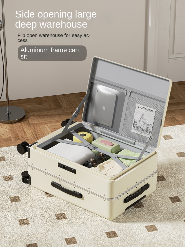 Side Opening Luggage 2025 New  - Aluminum Frame Carry On Luggage review and price
