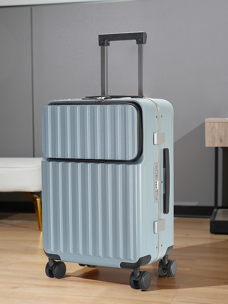 Front Laptop Pocket Suitcase C - Aluminum Frame Carry On Luggage review and price